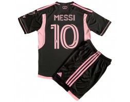 Inter Miami Lionel Messi #10 Replica Away Stadium Kit for Kids 2023-24 Short Sleeve (+ pants)